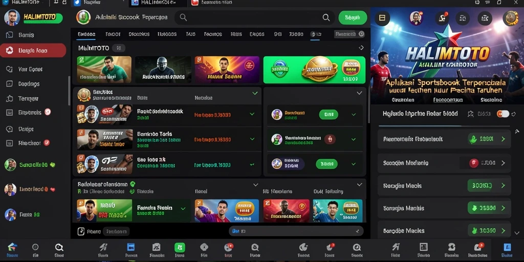 Gambaran menarik dari gameplay Sportsbook di HALIMTOTO.