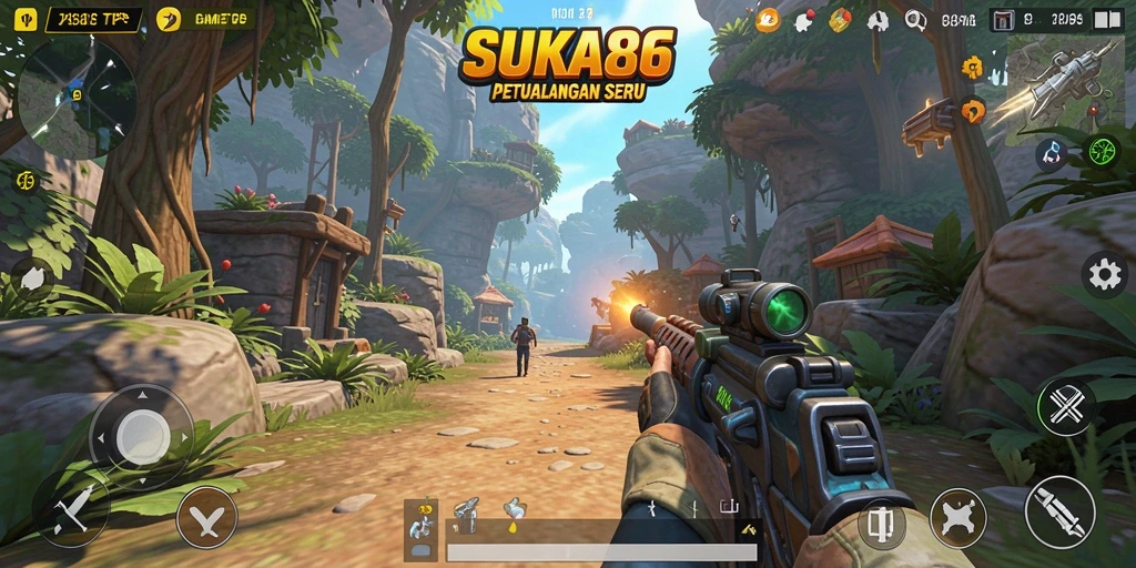 Tampilan menarik gameplay SUKA86 dalam aksi TPS.