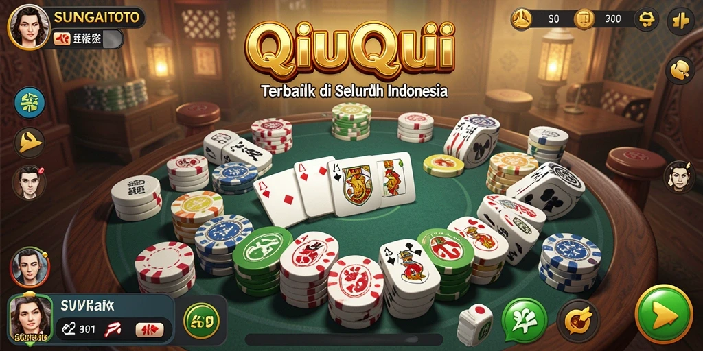 Tampilan menarik dari permainan QiuQiu SUNGAITOTO yang mendebarkan.