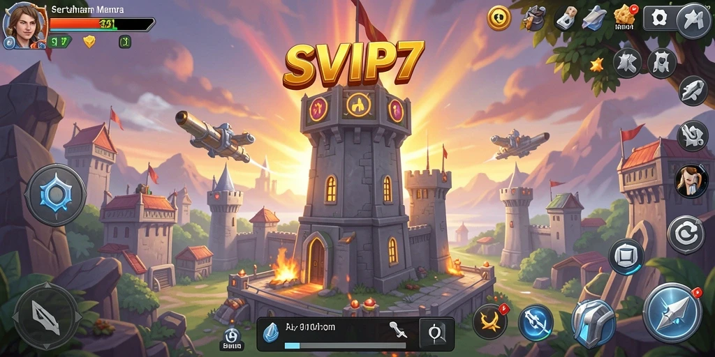 Gameplay mendebarkan pada SVIP7 dengan strategi Tower Defense.
